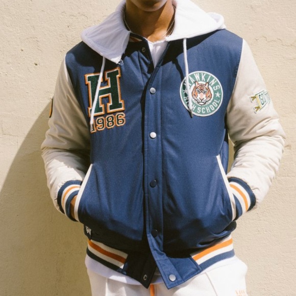 Stranger Things Other - *Host Pick* STRANGER THINGS Rare Netflix Hawkins High Bomber Varsity Jacket sz S